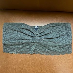 NWOT Aerie American Eagle Outfitters grey lace bandeau. Size large. Never worn.